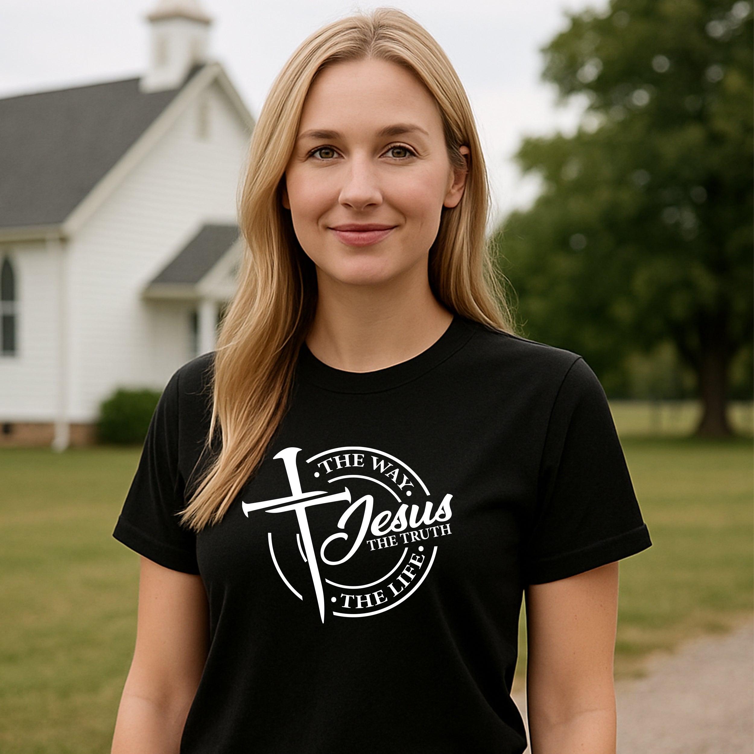Jesus, The Way. The Truth. The Life. T-Shirt: Proclaim Your Faith view 5