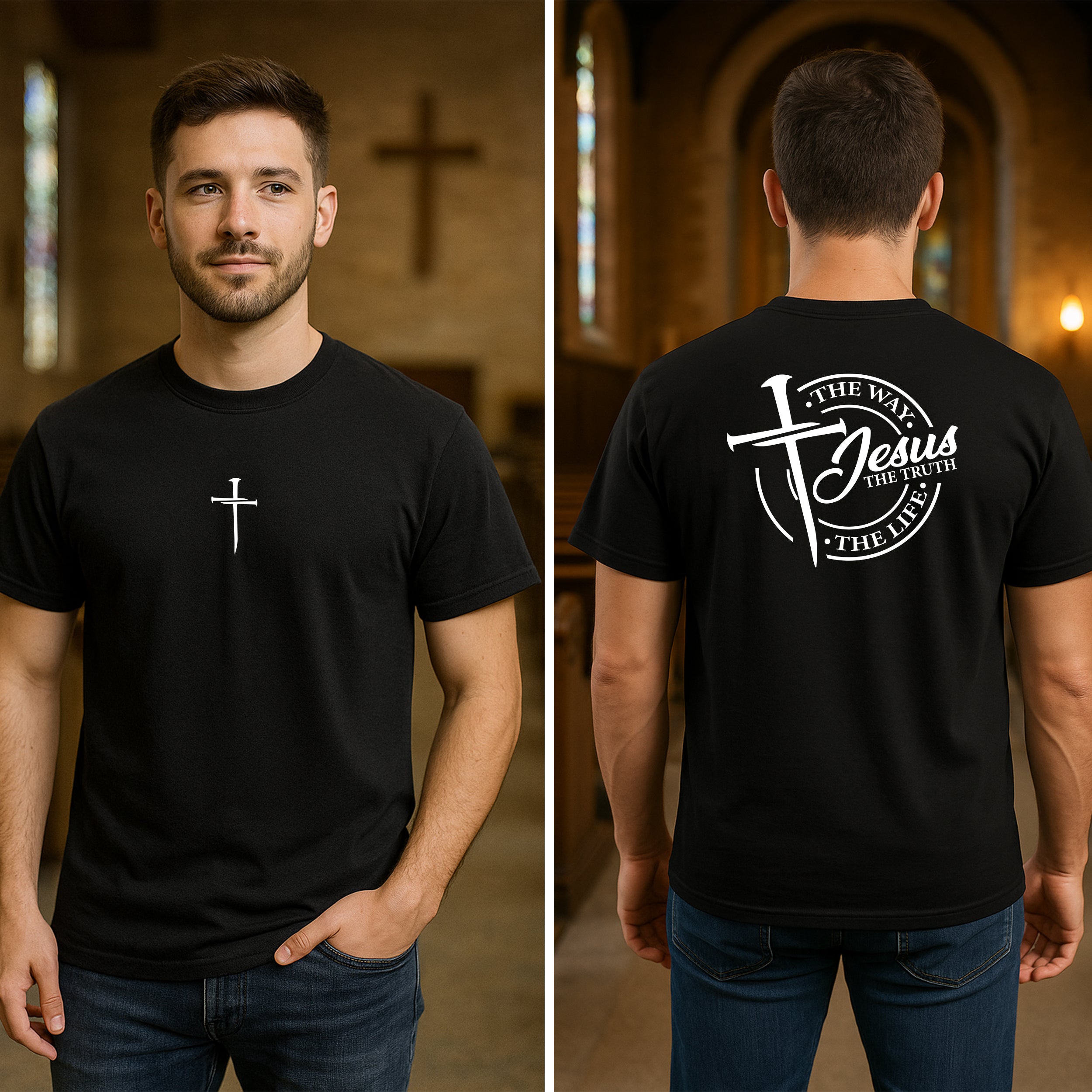Limited Edition Jesus, The Way. The Truth. The Life. T-Shirt: Proclaim Your Faith view 2