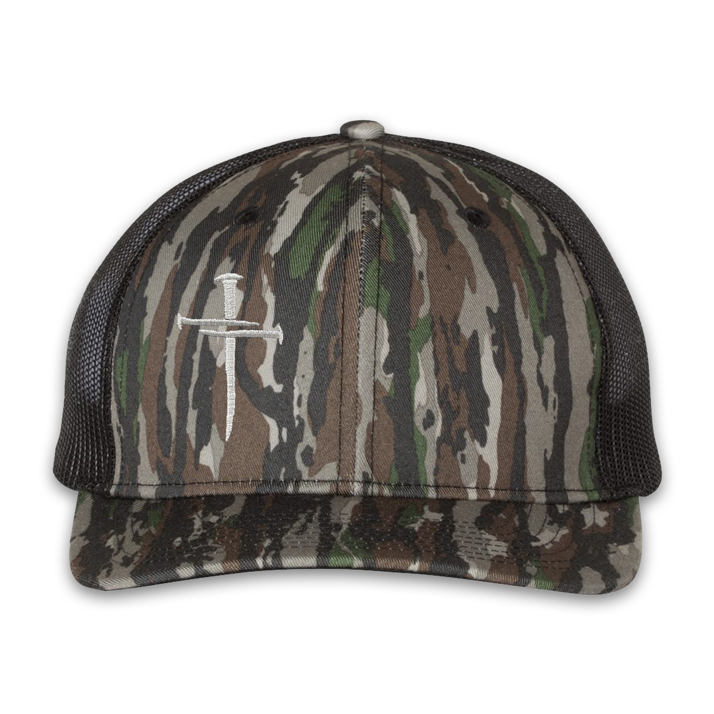 Nailed It Hat: 3 Nails Cross Embroidered Cap view 19