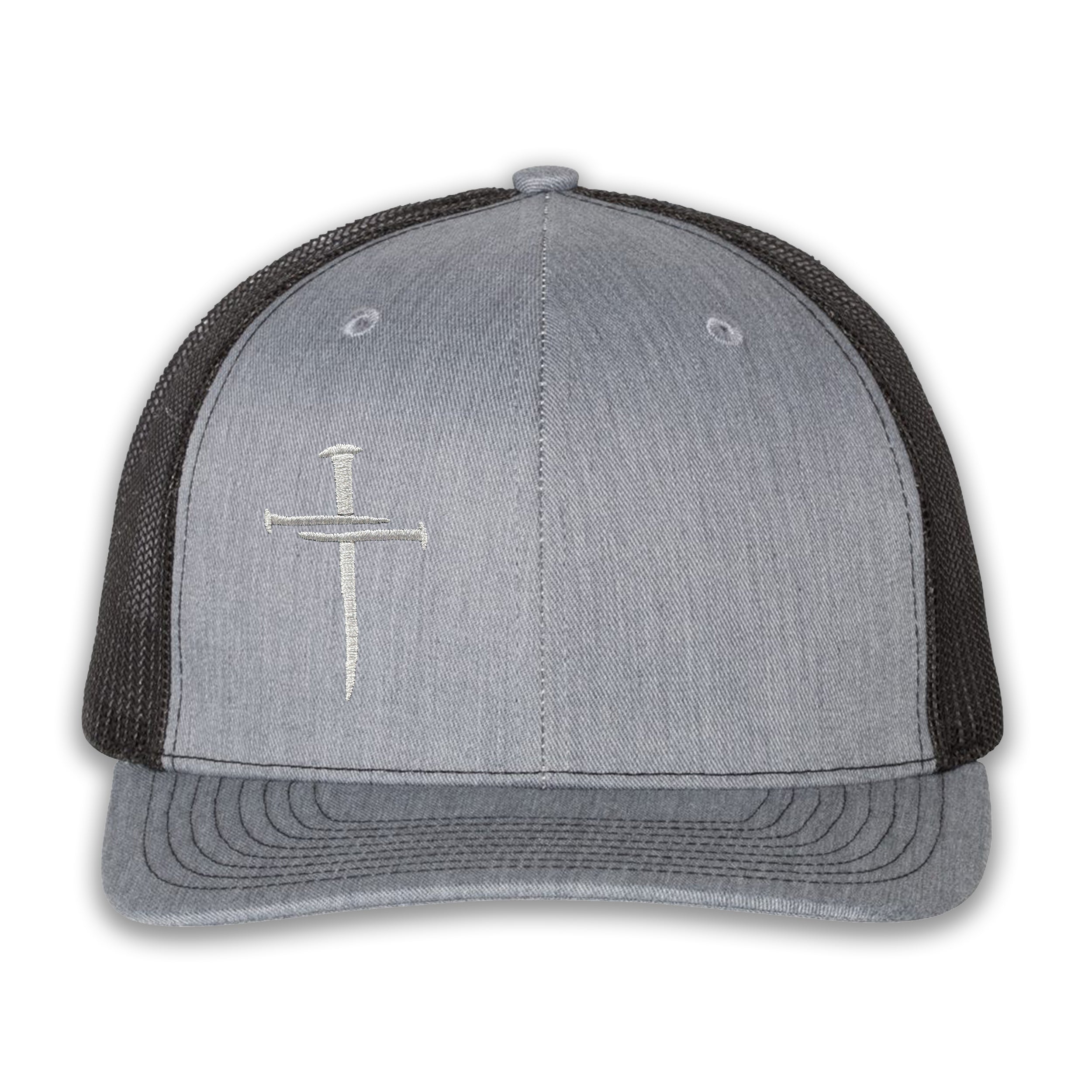 Nailed It Hat: 3 Nails Cross Embroidered Cap view 26