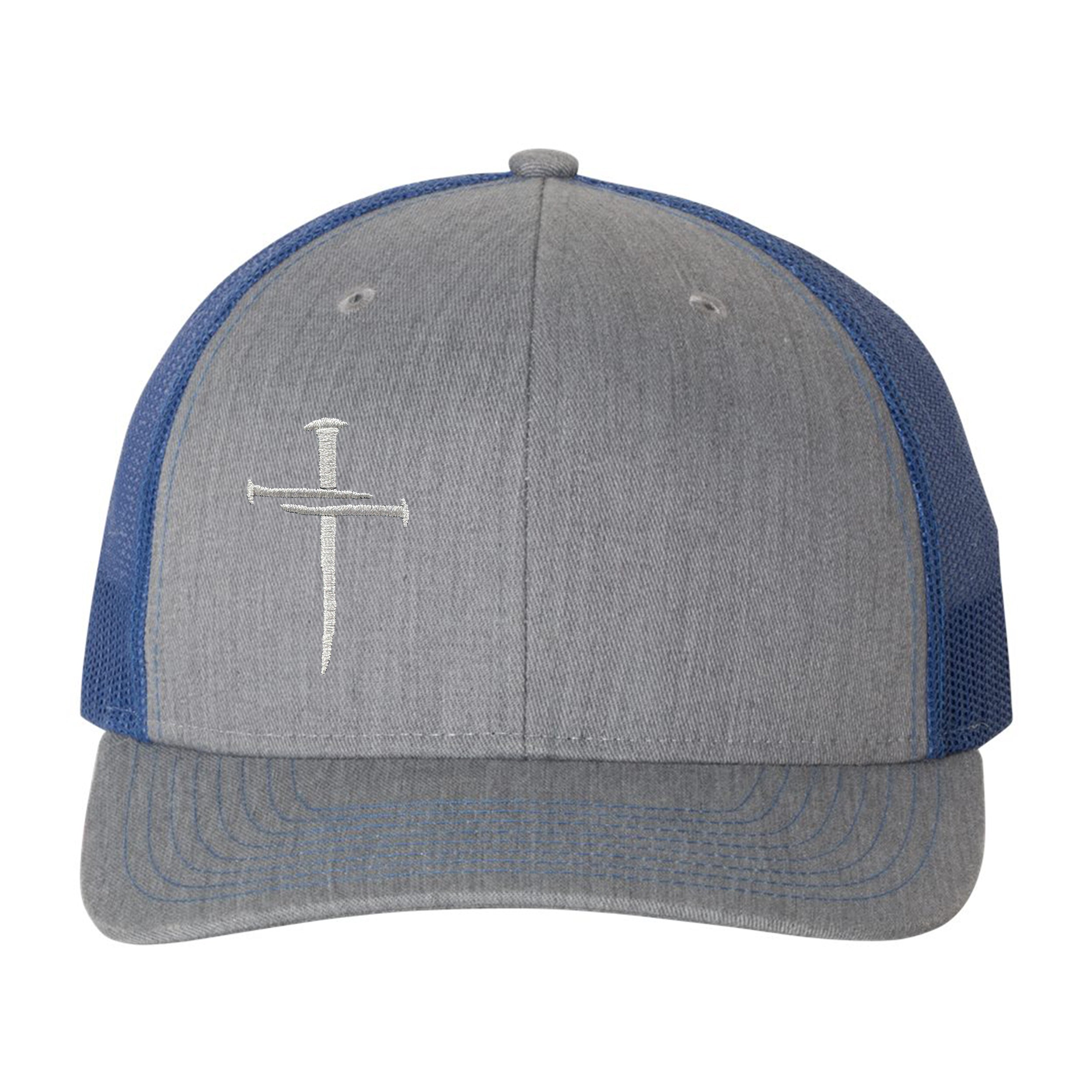 Nailed It Hat: 3 Nails Cross Embroidered Cap view 7
