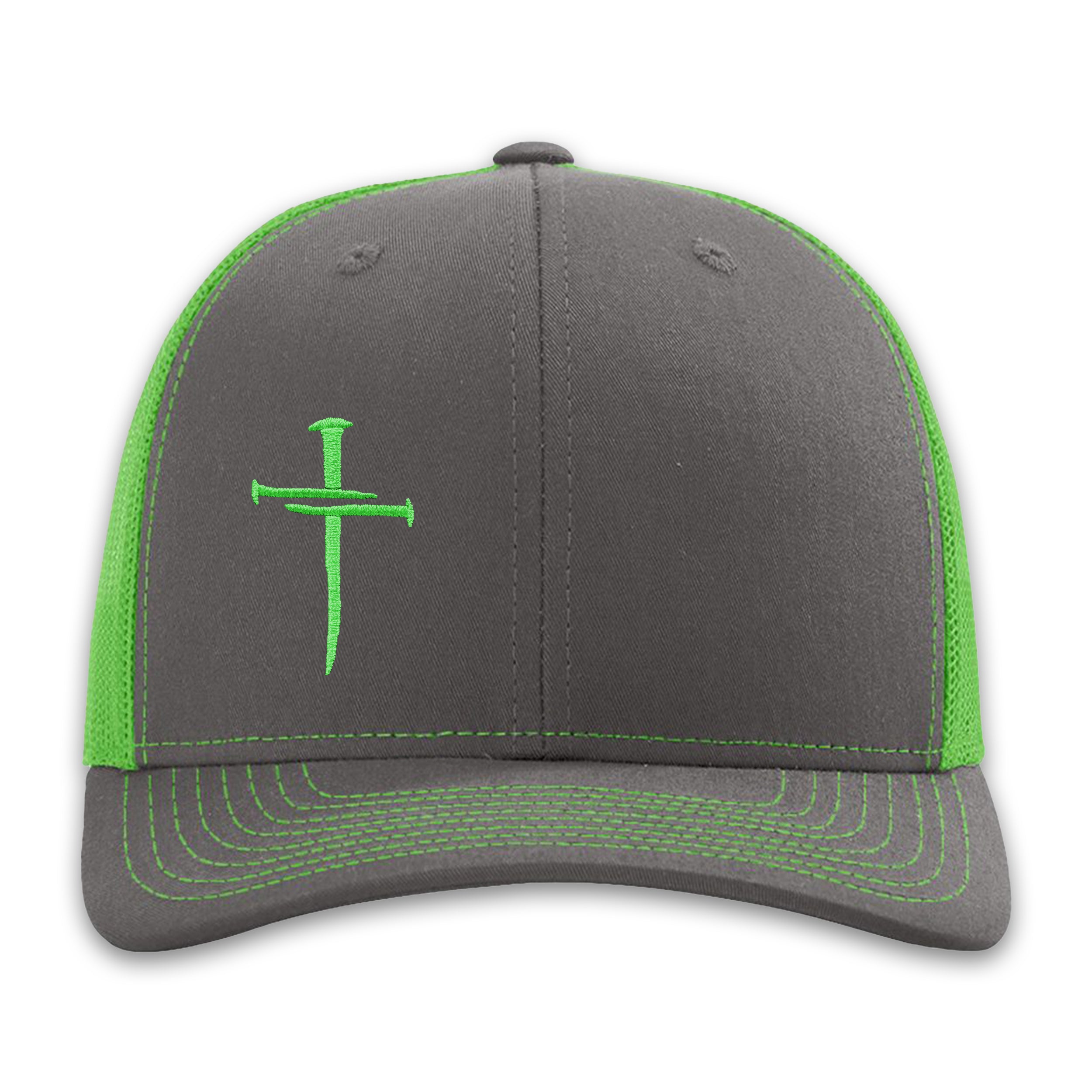 Nailed It Hat: 3 Nails Cross Embroidered Cap view 8