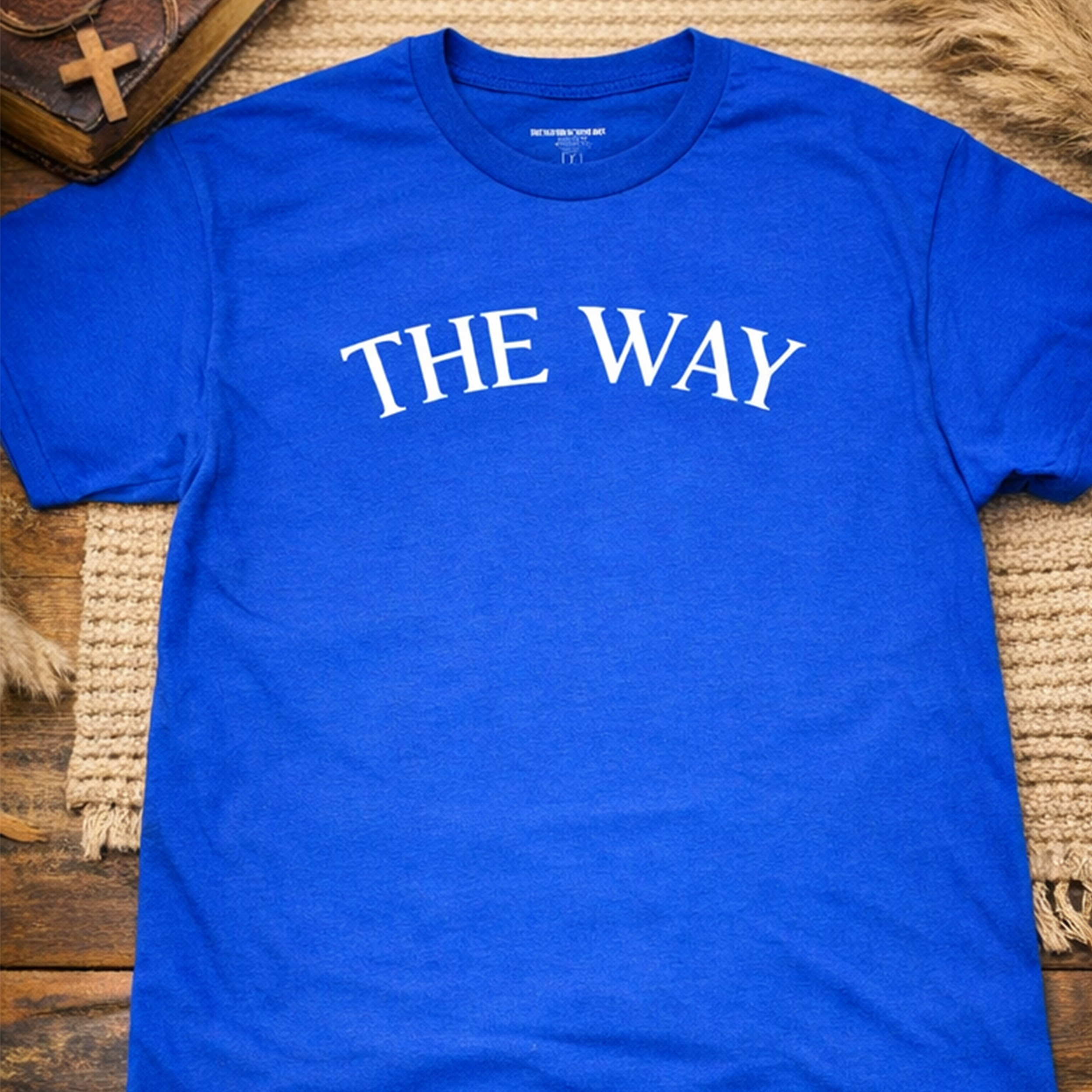 THE WAY Christian T-Shirt – John 14:6 Faith Shirt | Heavyweight USA-Made Gospel Tee view 4