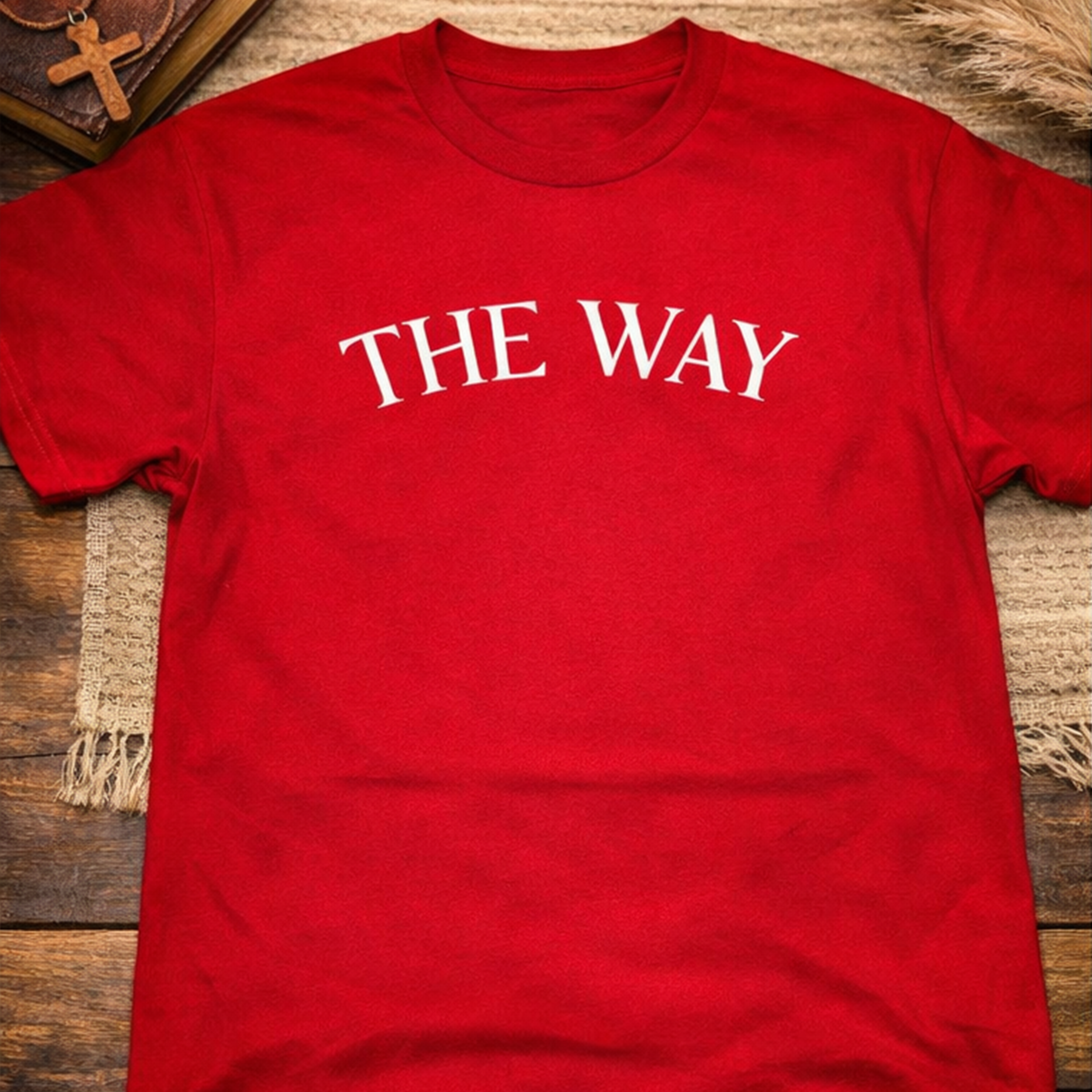 THE WAY Christian T-Shirt – John 14:6 Faith Shirt | Heavyweight USA-Made Gospel Tee view 6